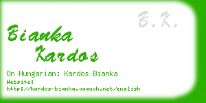 bianka kardos business card